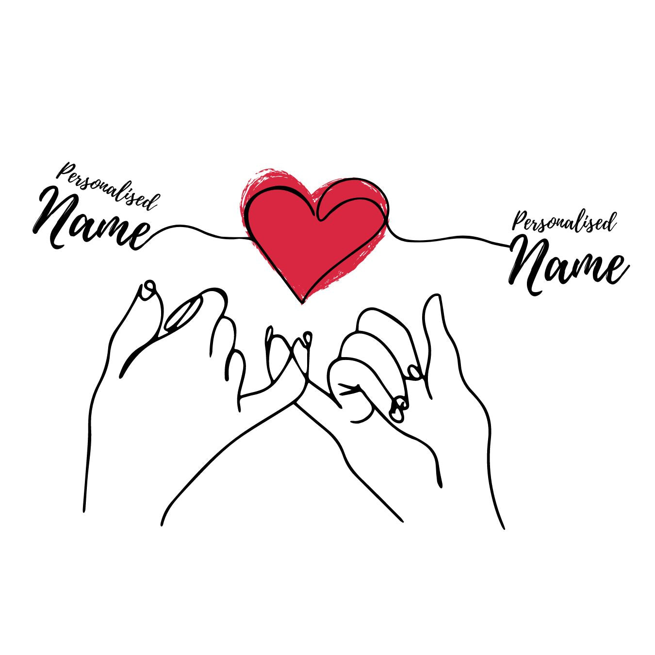 Personalised Pinky Promise Couples Mug Set Personalised Mug Great Functional Goods