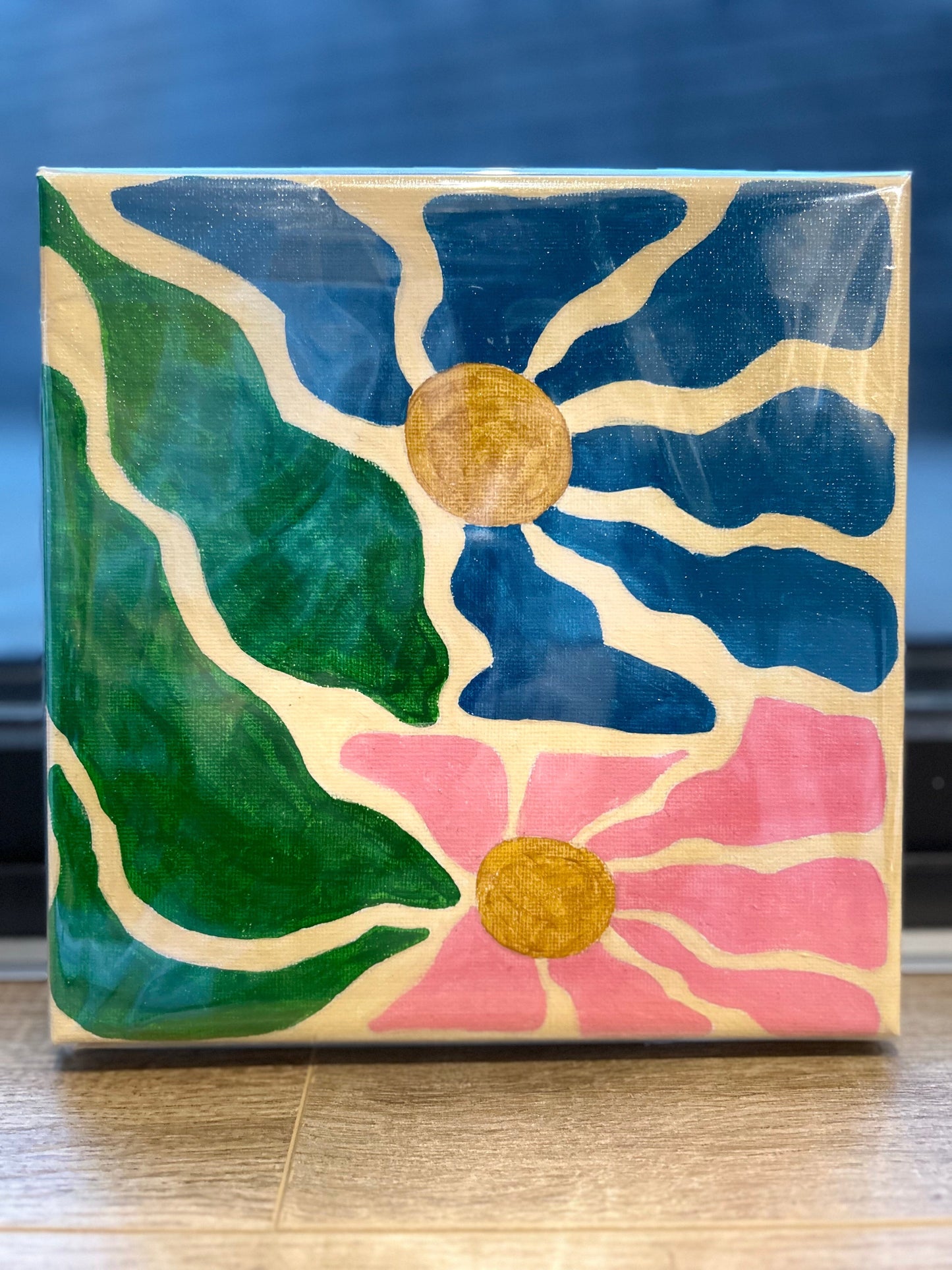 Solar Flora Art - Hand-Painted Wall Decor