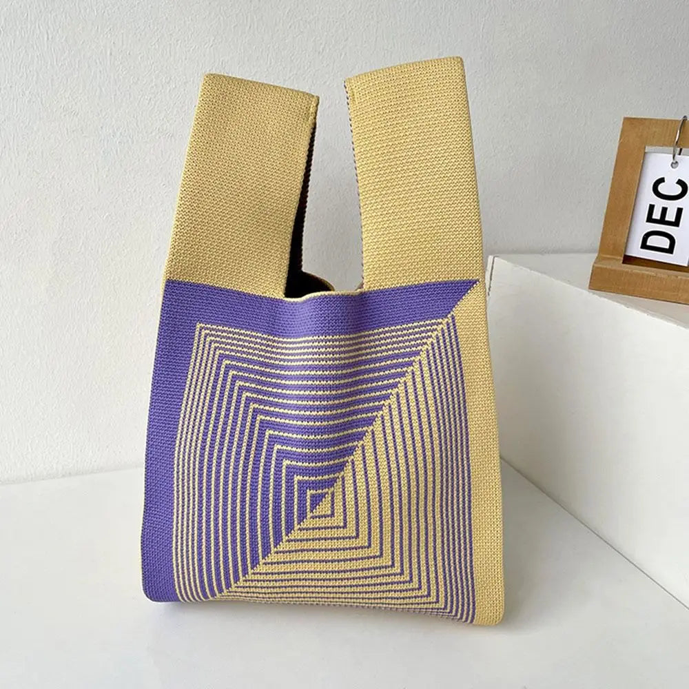 Abstract Graphics Purple/Yellow AustralCraft Tote Bag AustralCraft Tote Bag Great Functional Goods 