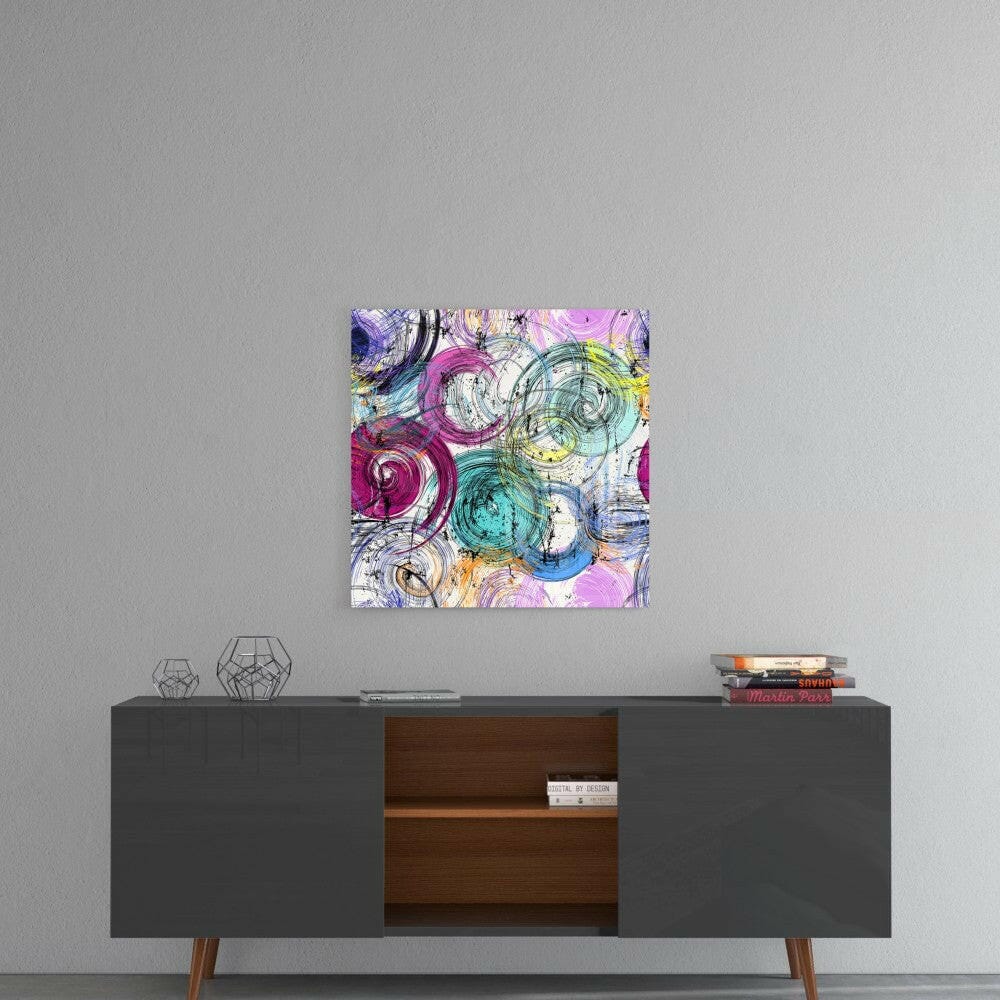 Abstract Snail Shells Glass Wall Art Wall Decoration Insigne 