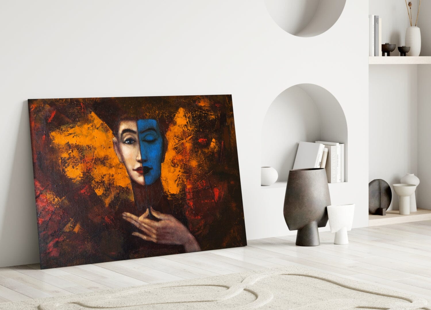 Abstract Woman Portrait Glass Wall Art Wall Decoration Insigne 