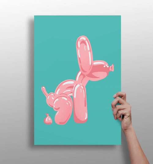 Balloon Dog Aluminum Print Wall Decoration Insigne 