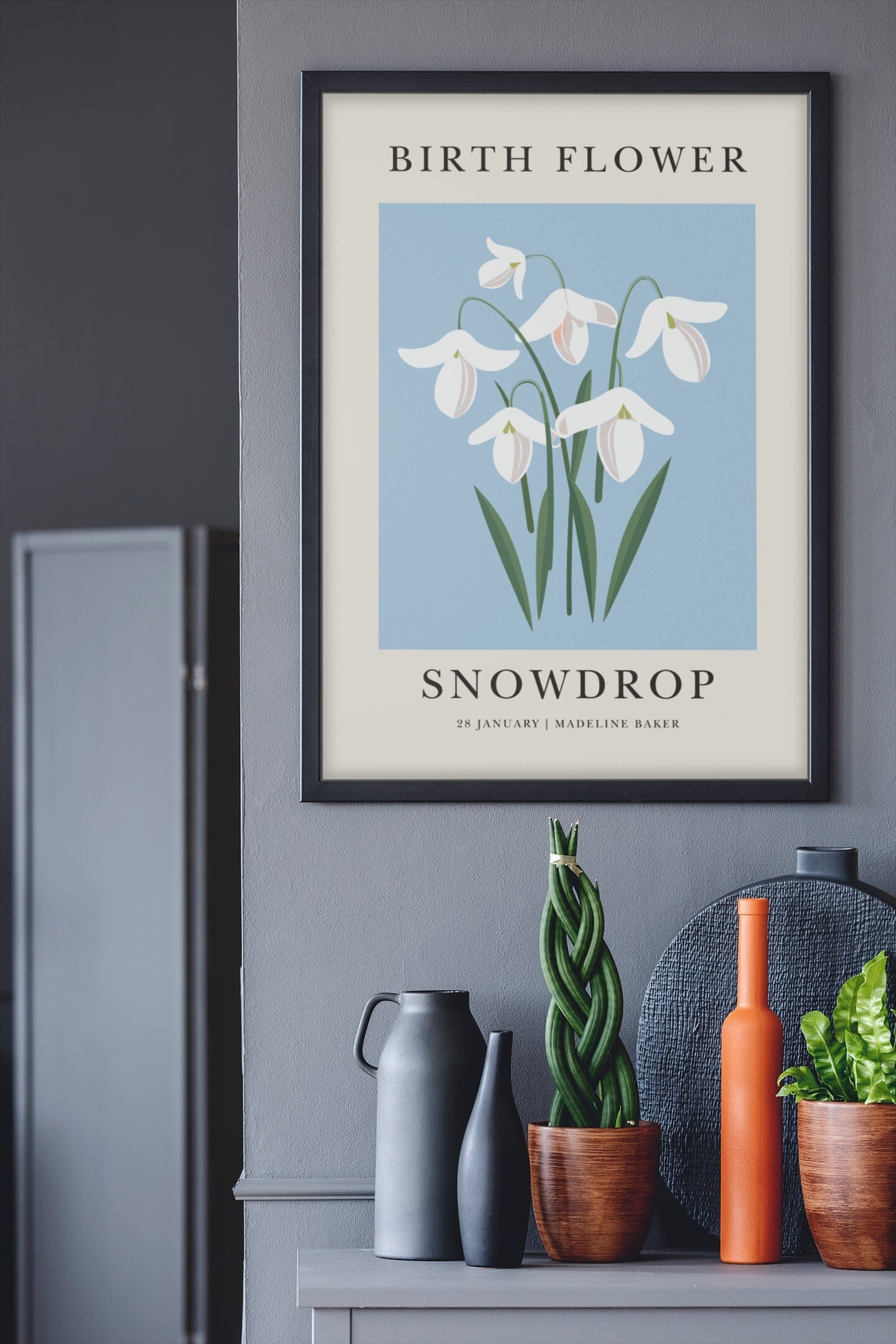 Bloom Stories: Custom Birth Month Flower Art PERSONALISED ART PRINT Great Functional Goods 