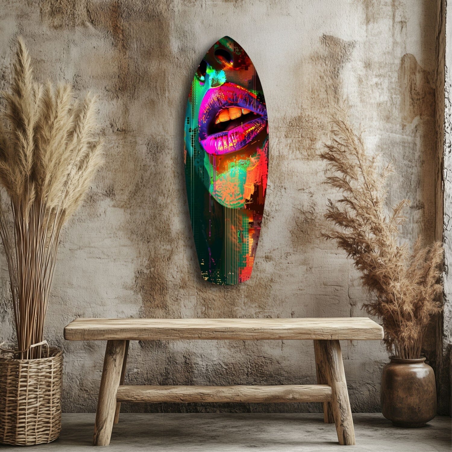 Colorful Lips V11 Glass Wall Art Home & Garden > Decor > Artwork > Posters, Prints, & Visual Artwork Insigne 12" X 35" 