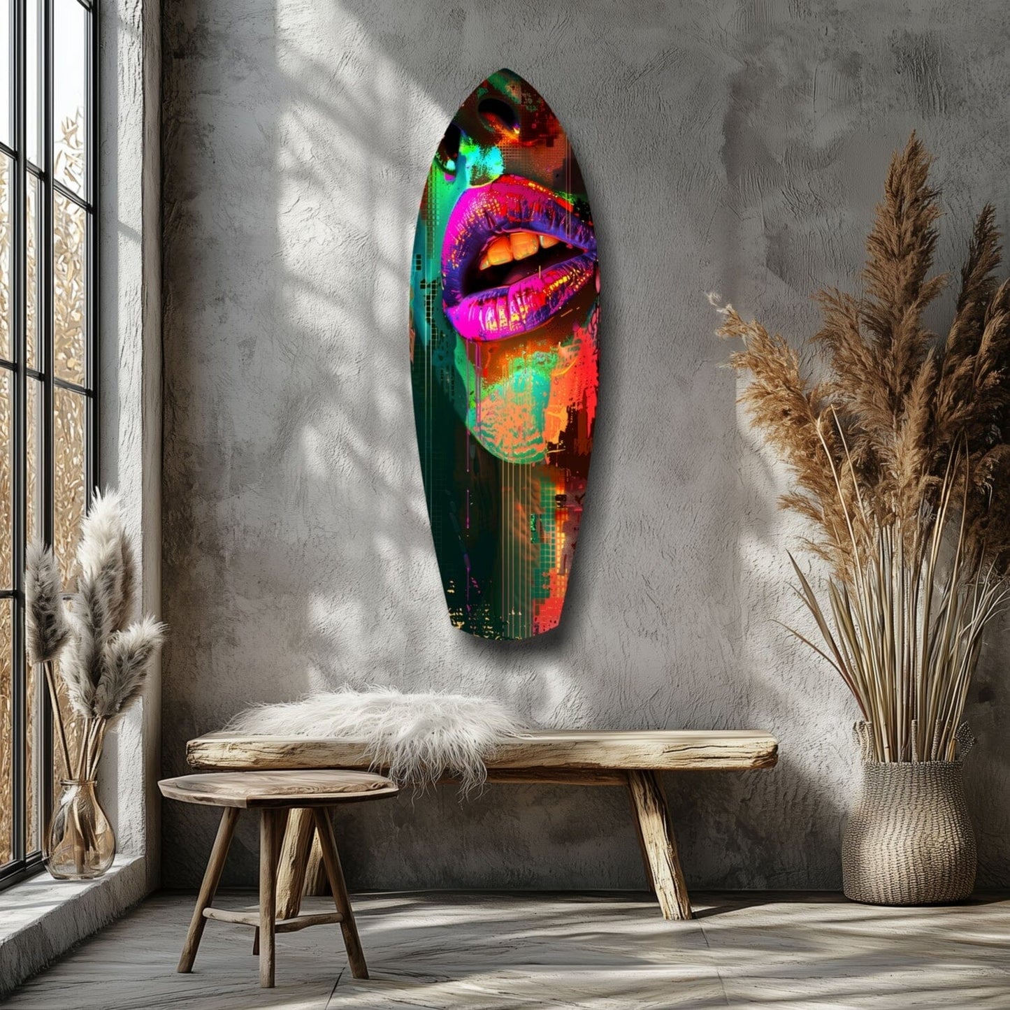 Colorful Lips V11 Glass Wall Art Home & Garden > Decor > Artwork > Posters, Prints, & Visual Artwork Insigne 16" X 47" 