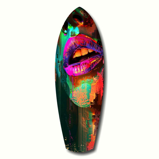 Colorful Lips V11 Glass Wall Art Home & Garden > Decor > Artwork > Posters, Prints, & Visual Artwork Insigne 