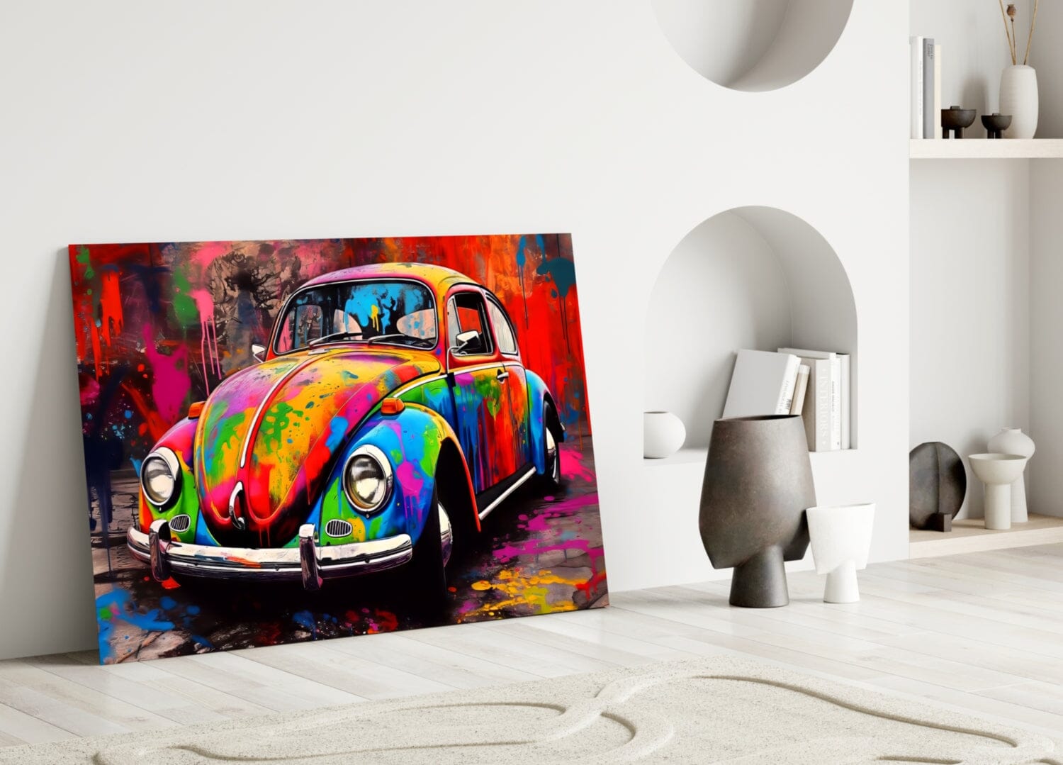 Colorful VW Glass Wall Art || Designer Collection Wall Decoration Insigne 