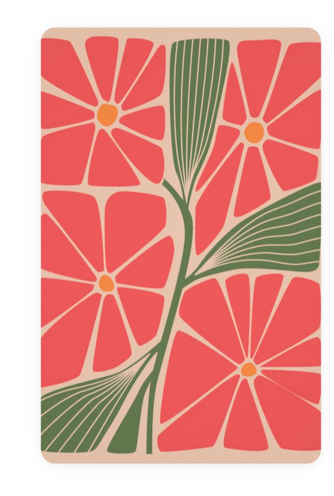 Coral Blossom Harmony Postcards | Eco-Friendly Postcards Great Functional Goods 