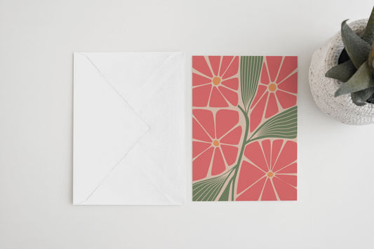 Coral Blossom Harmony Postcards | Eco-Friendly Postcards Great Functional Goods 