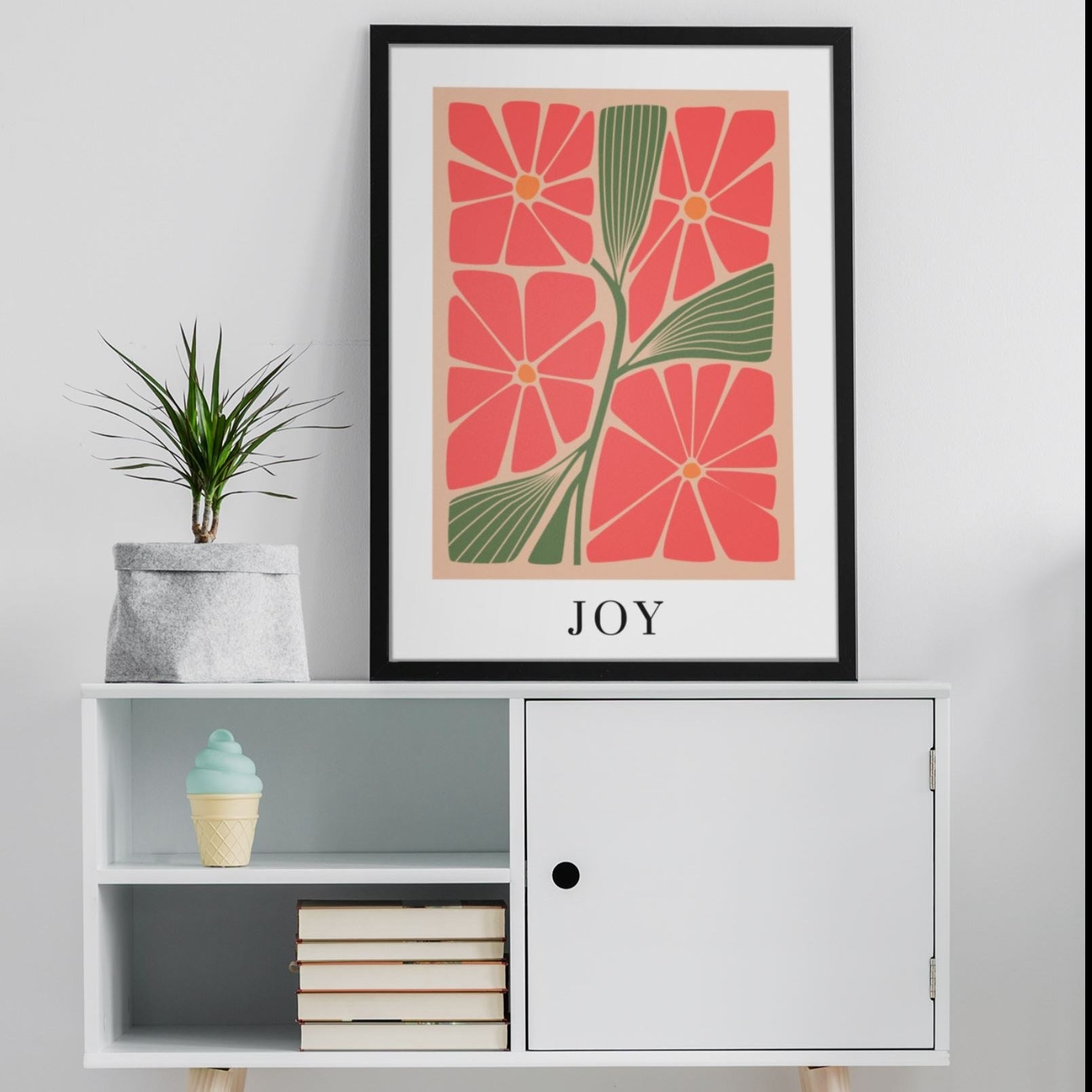 Coral Blossom Harmony Poster Wall Art Print Great Functional Goods 