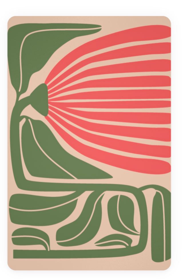 Crimson Petal Abstract Postcard | Eco-Friendly Postcards Great Functional Goods 