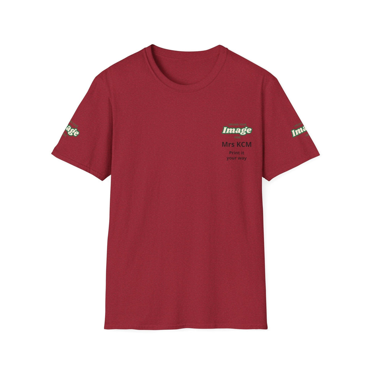 Custom Upload Your Image Personalized T-Shirt T-Shirt Printify S Antique Cherry Red 