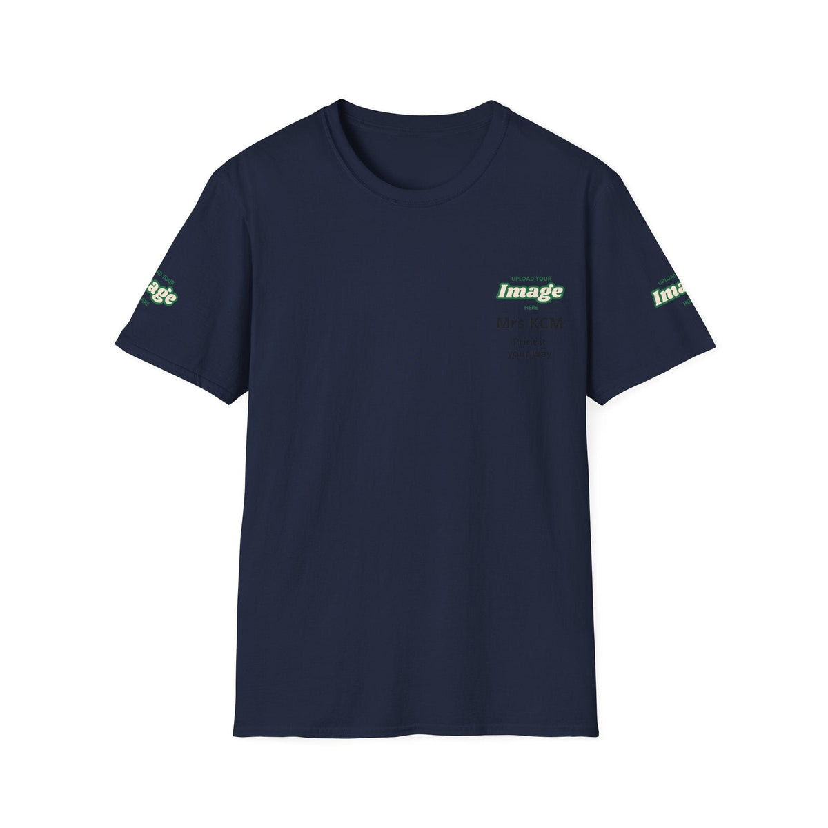 Custom Upload Your Image Personalized T-Shirt T-Shirt Printify S Navy 