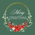 GIFT CARDS - MERRY CHRISTMAS FLOWER WREATH Gift Card Great Functional Goods 