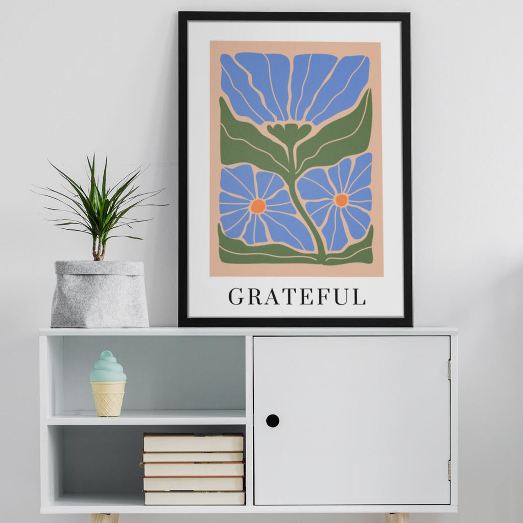 Grateful Blossoms Art Print Wall Art Print Great Functional Goods 