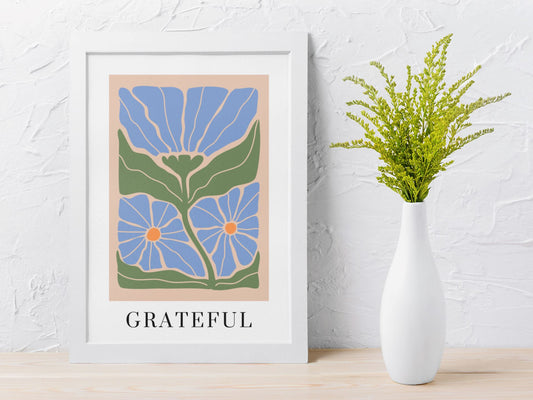Grateful Blossoms Art Print Wall Art Print Great Functional Goods 