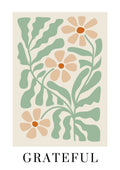 Grateful Floral Elegance Art Print Wall Art Print Great Functional Goods 