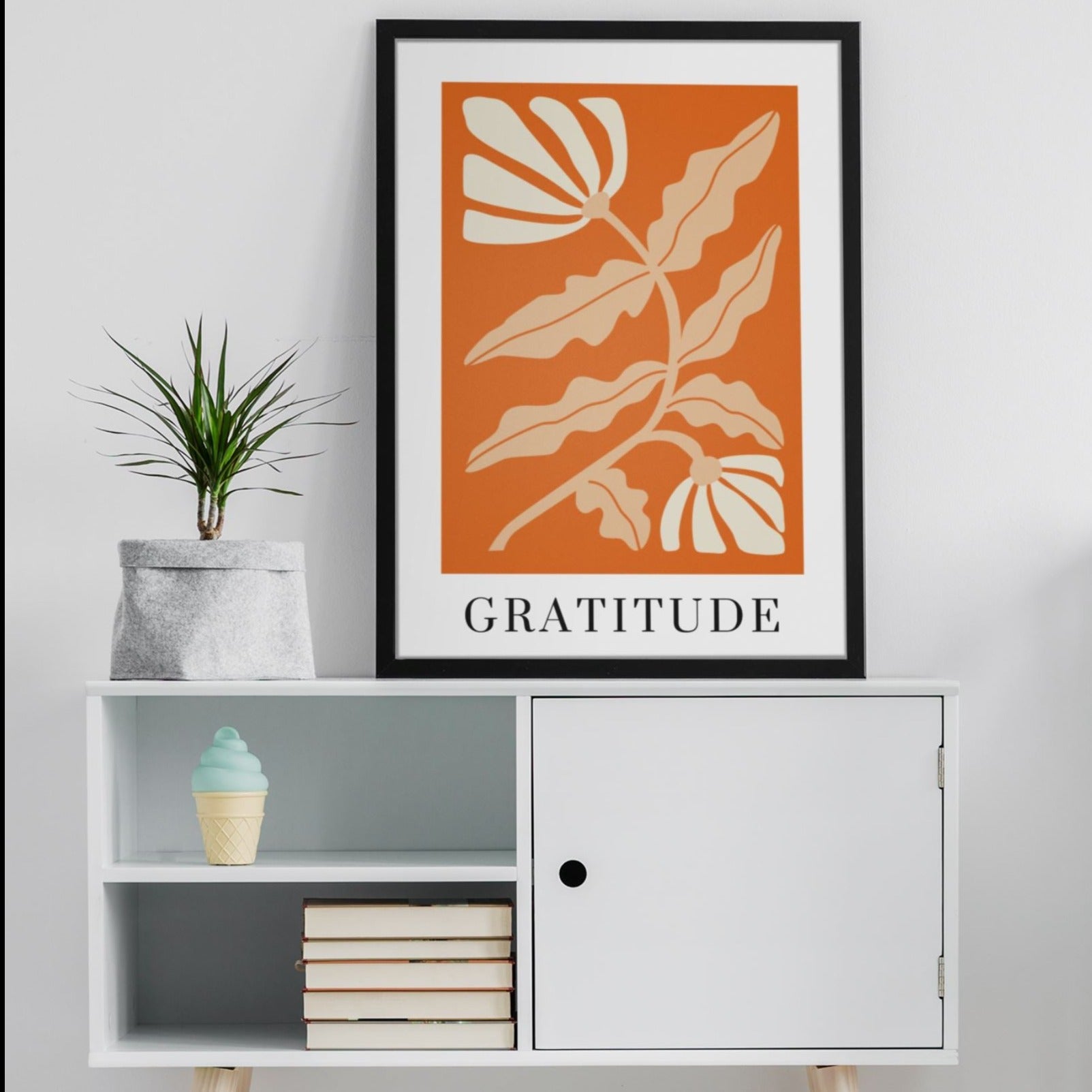 Gratitude Leaf Motif Art Print Wall Art Print Great Functional Goods 