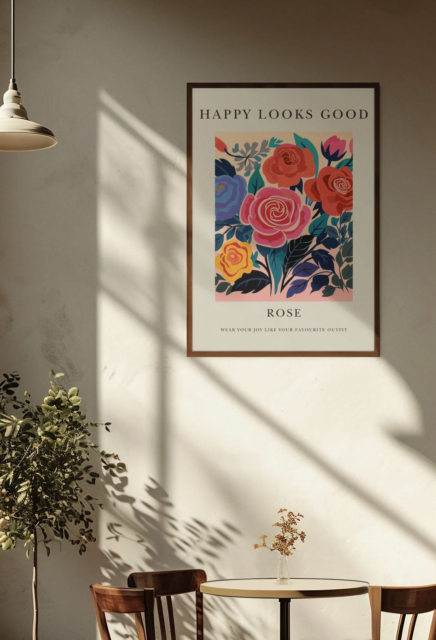 Happy Looks Good - Rose Art Print Wall Art Print Great Functional Goods Digital Download A2 Size 