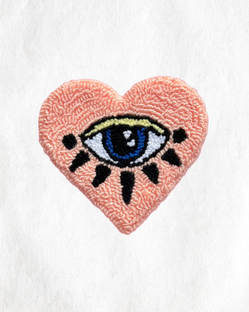 Heart-Eye Mug Rug Punch Needle Kit! Punch Needle Kit Great Functional Goods 