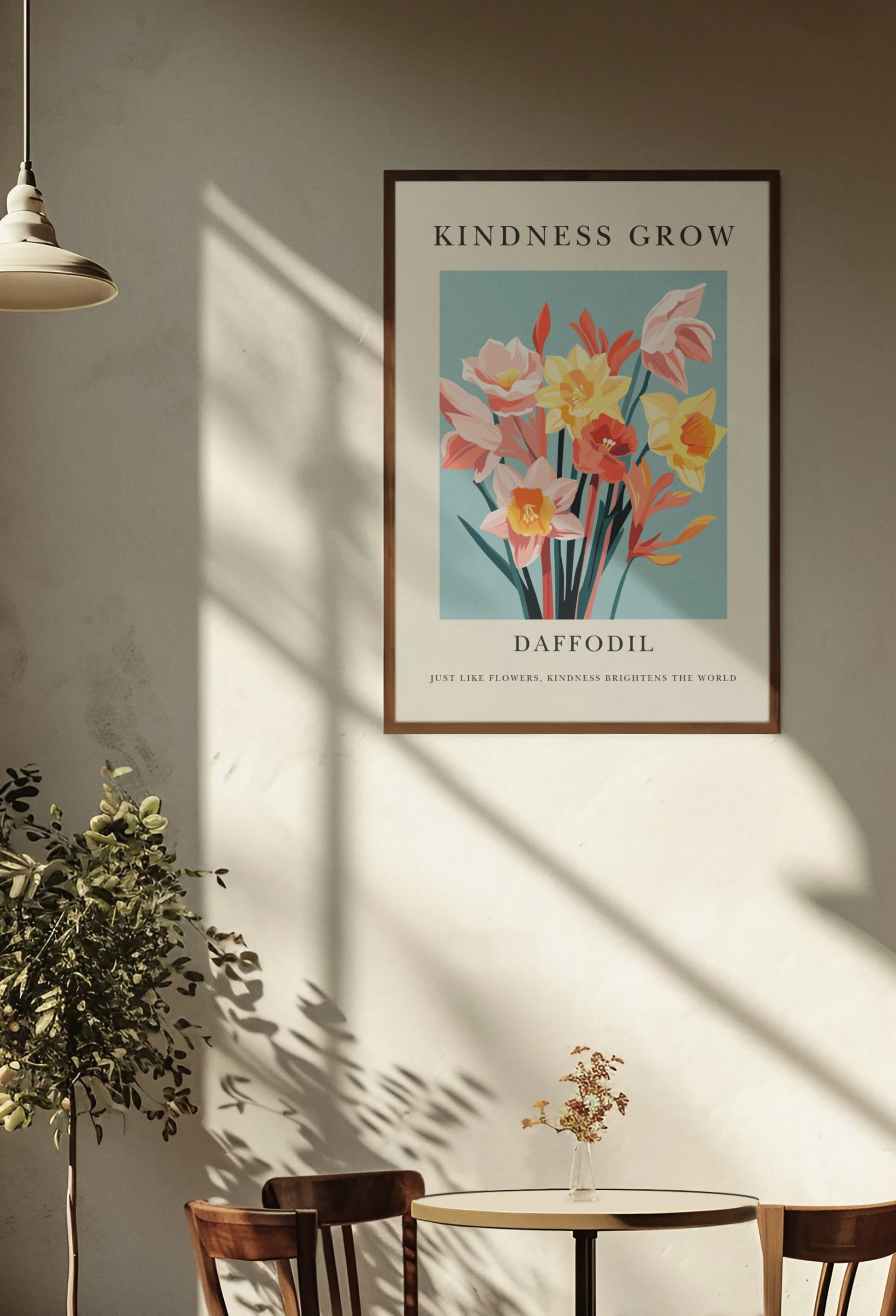 Kindness Grows Daffodil Wall Art Print Great Functional Goods Digital Download A2 Size 