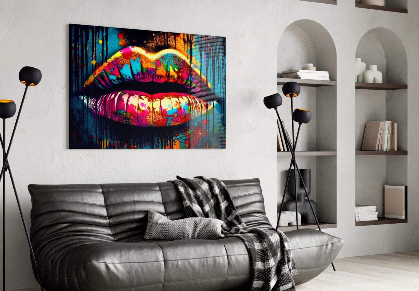 Lips Glass Wall Art || Designer Collection Wall Decoration Insigne 