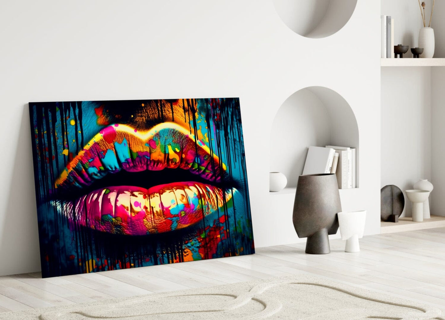 Lips Glass Wall Art || Designer Collection Wall Decoration Insigne 