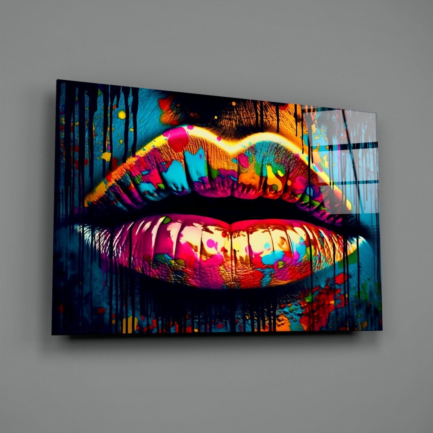 Lips Glass Wall Art || Designer Collection Wall Decoration Insigne 