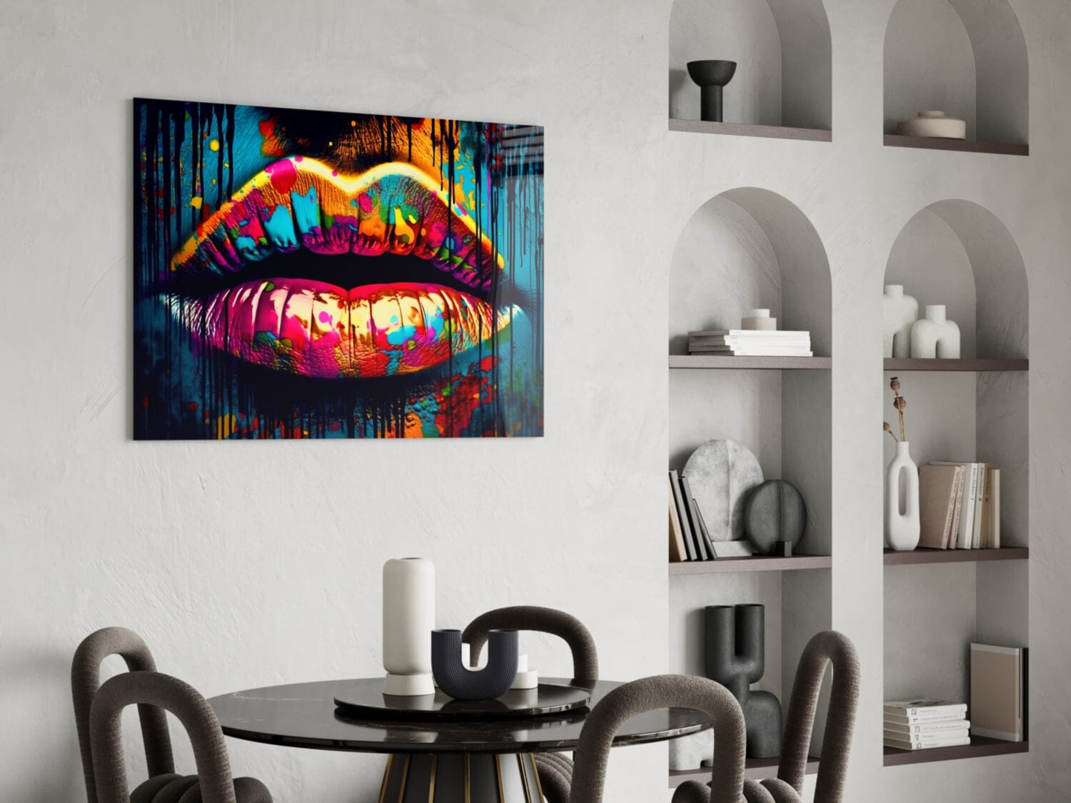 Lips Glass Wall Art || Designer Collection Wall Decoration Insigne 