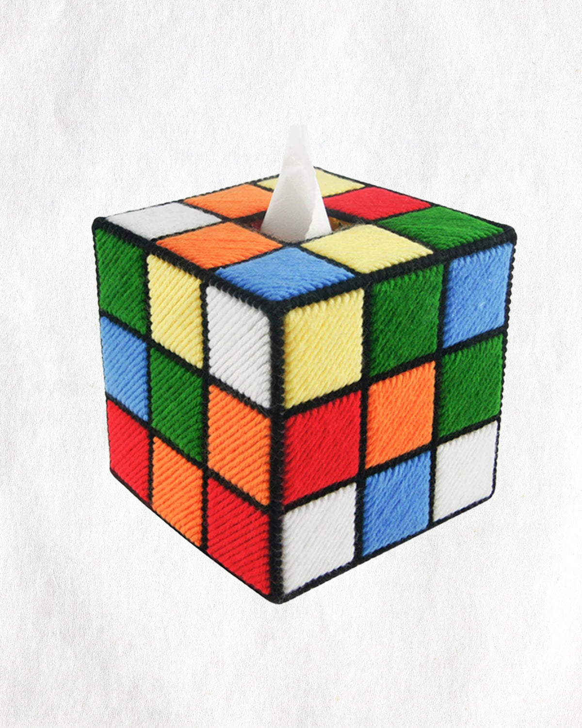 Magic Cube Tissue Box Latch Hook Kit Punch Needle Kit Great Functional Goods 