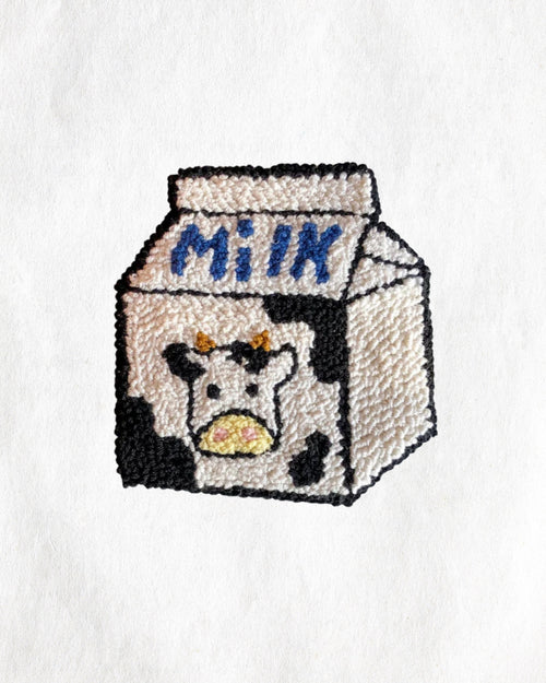Milk Carton Mug Rug Punch Needle Kit Punch Needle Kit Great Functional Goods 