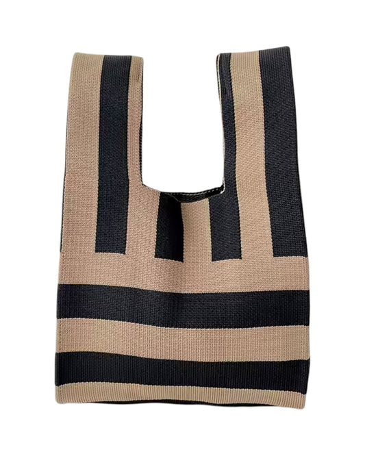 Monochrome Brown/Black Stripe AustralCraft Tote Bag AustralCraft Tote Bag Great Functional Goods 