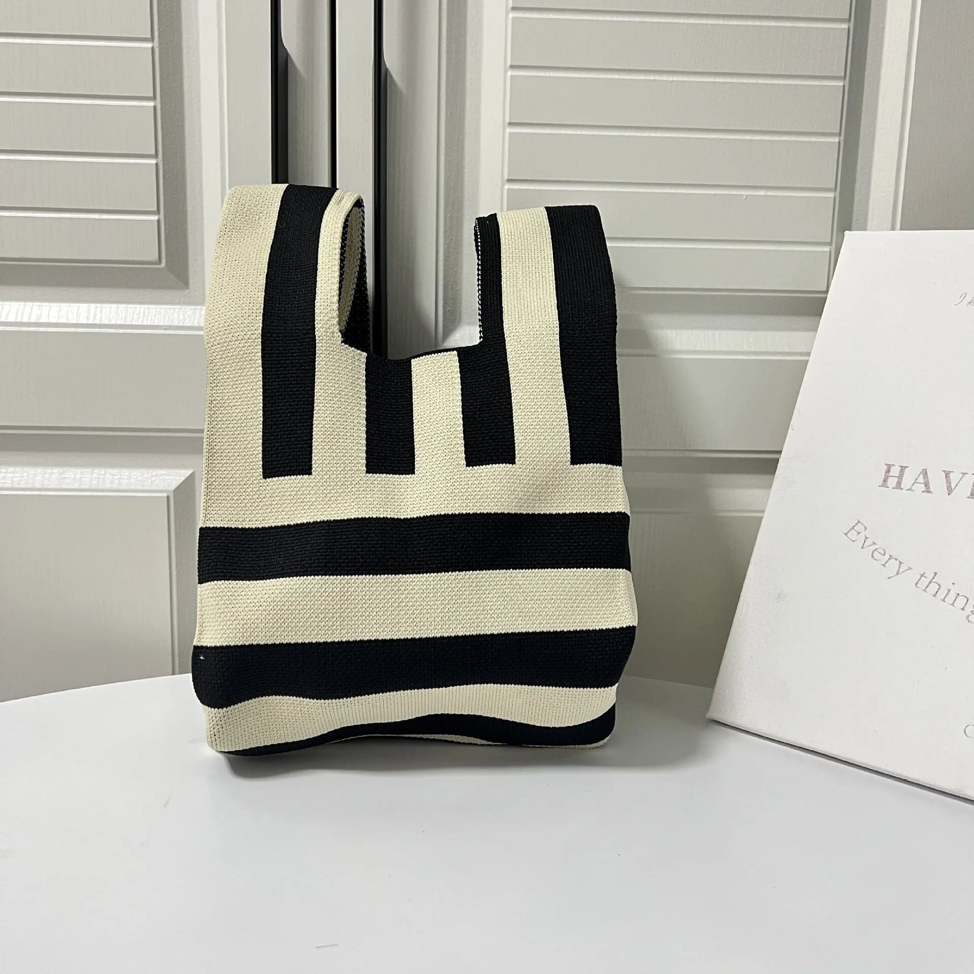 Monochrome Cream/Black Stripe AustralCraft Tote Bag AustralCraft Tote Bag Great Functional Goods 