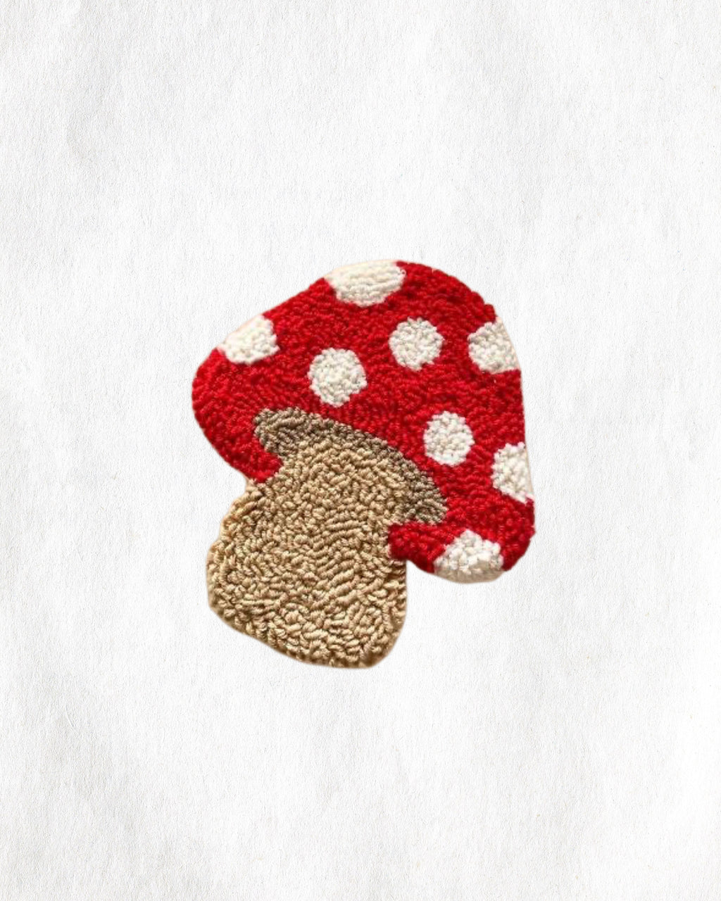 Mushroom Mug Rug Punch Needle Kit Punch Needle Kit Great Functional Goods 