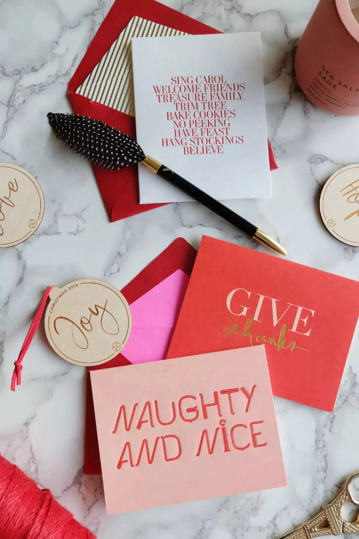 Naughty And Nice Greeting Card Paper Provision 