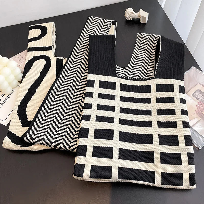 NEW: Amelia Black/White Quad Tote Bag AustralCraft Tote Bag Great Functional Goods 