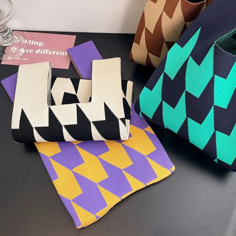 PREORDER: Abstract Geometric Purple/Yellow AustralCraft Tote Bag AustralCraft Tote Bag Great Functional Goods 