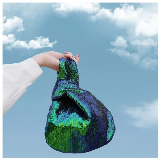 PREORDER: Party Sequins Blue/Green AustralCraft Tote Bag AustralCraft Tote Bag Great Functional Goods 