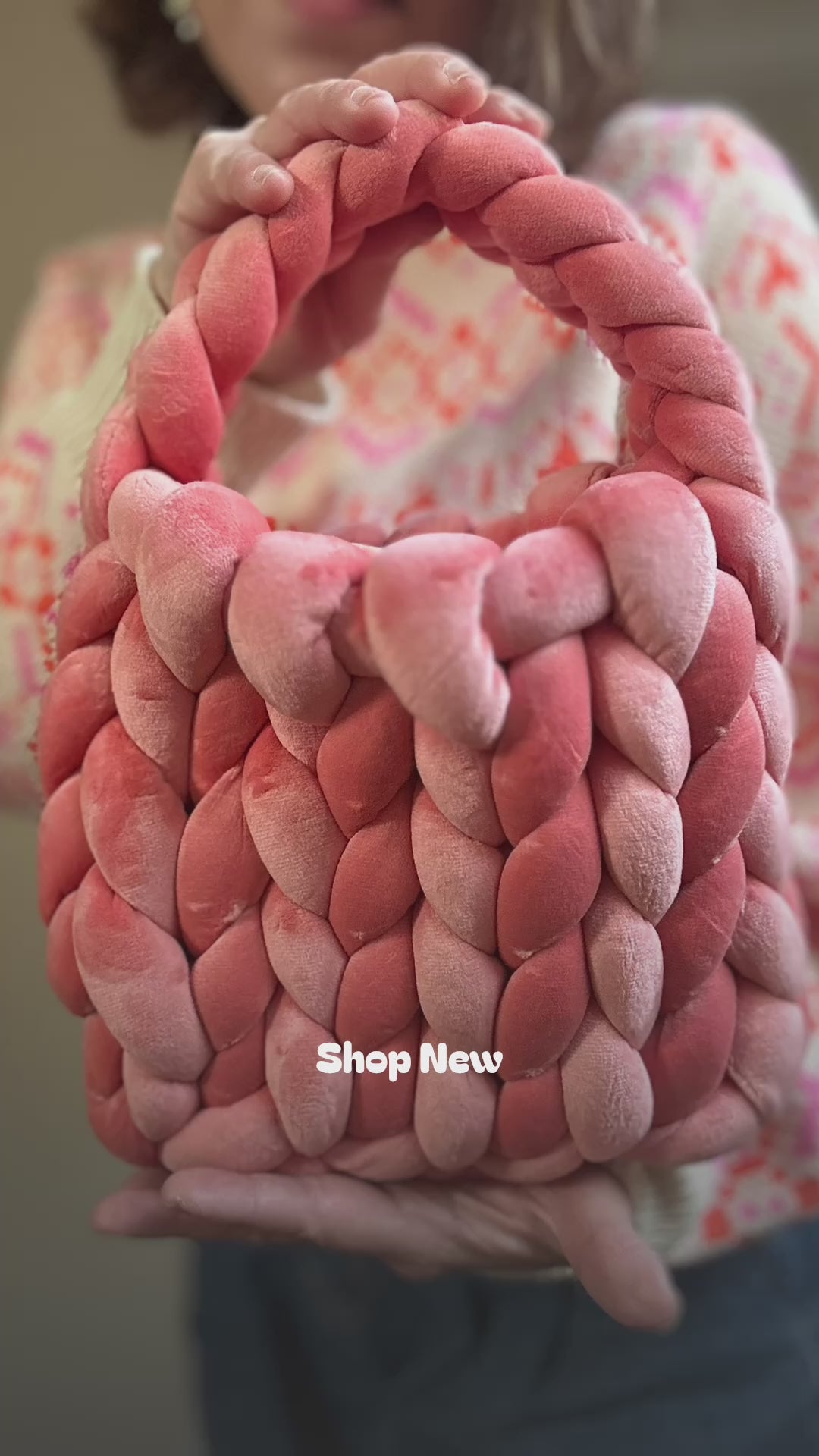 Coral Marshmallow Baggu (Velvet)