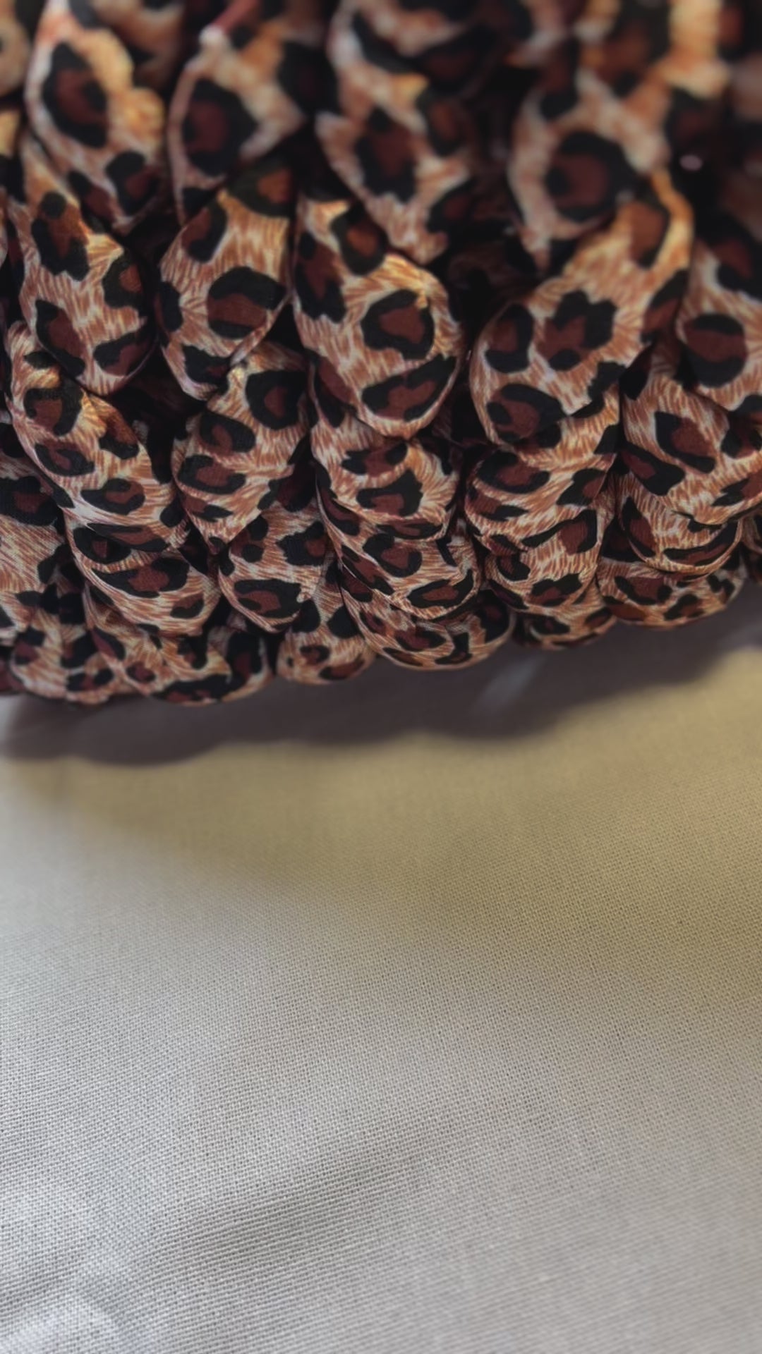 Leopard Print Marshmallow Baggu (Fabric)