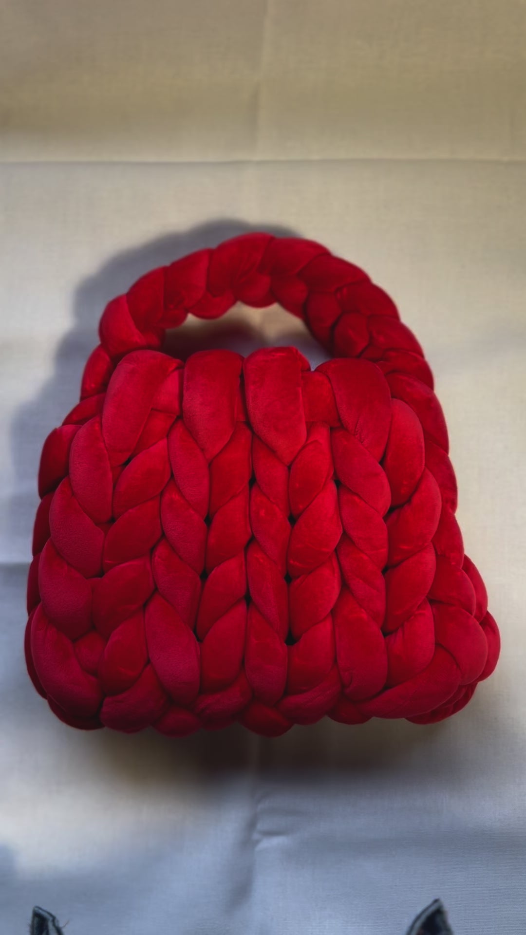 Ladybug Marshmallow Baggu (Velvet)