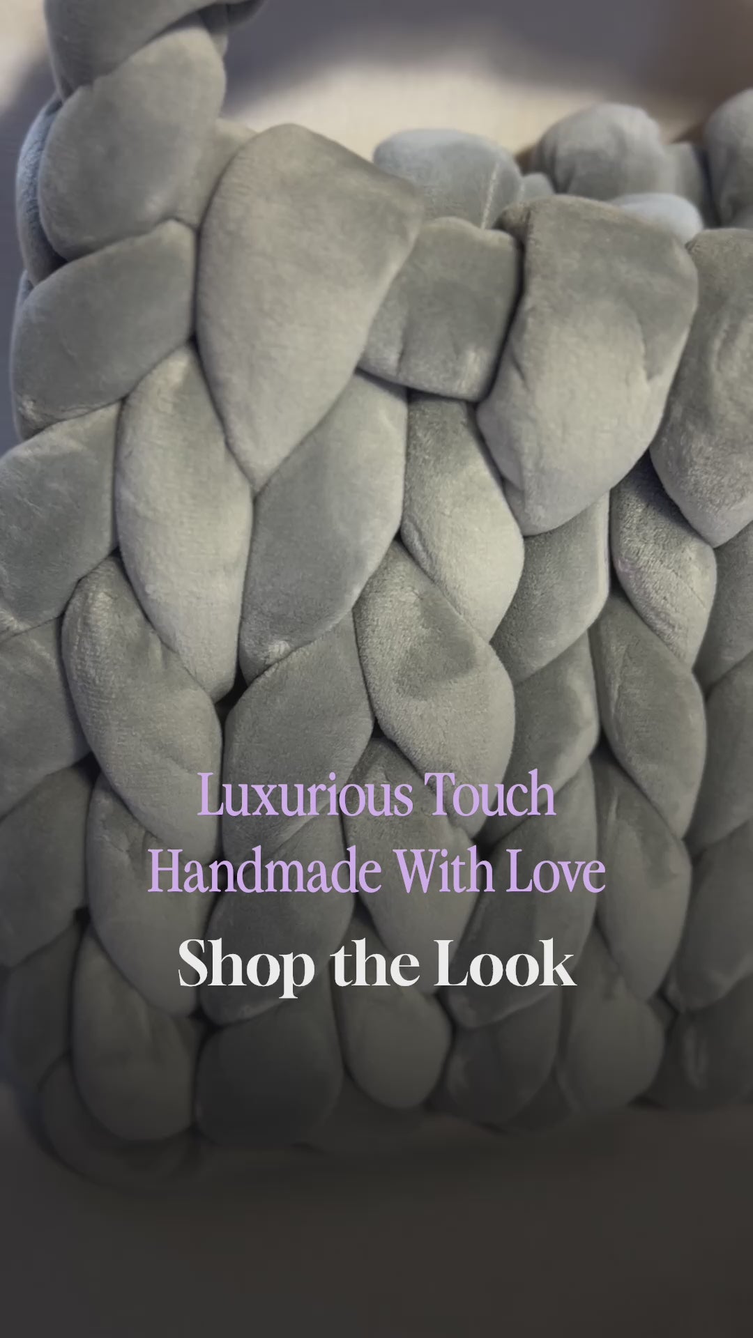 Silver Grey Marshmallow Baggu (Velvet)