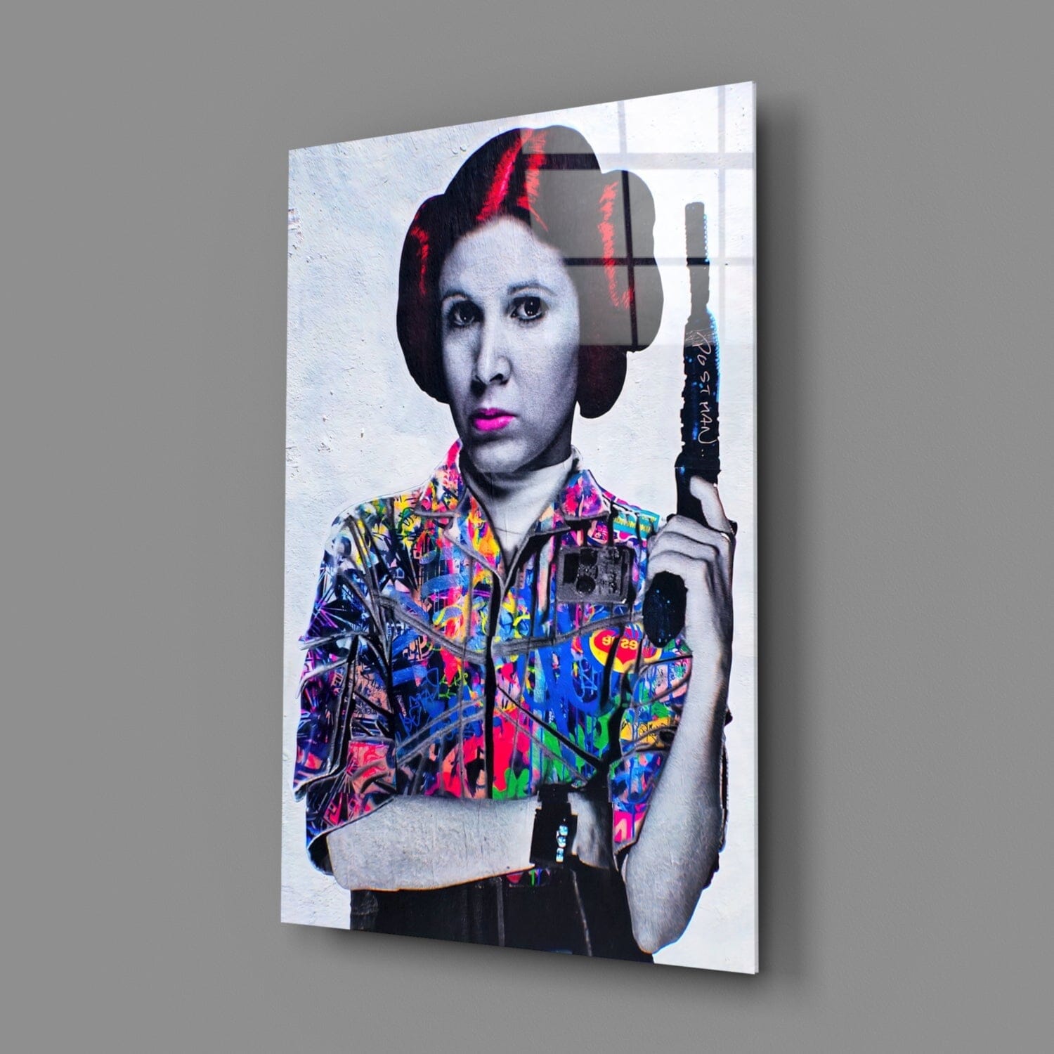 Princess Leia Glass Wall Art Wall Decoration Insigne 