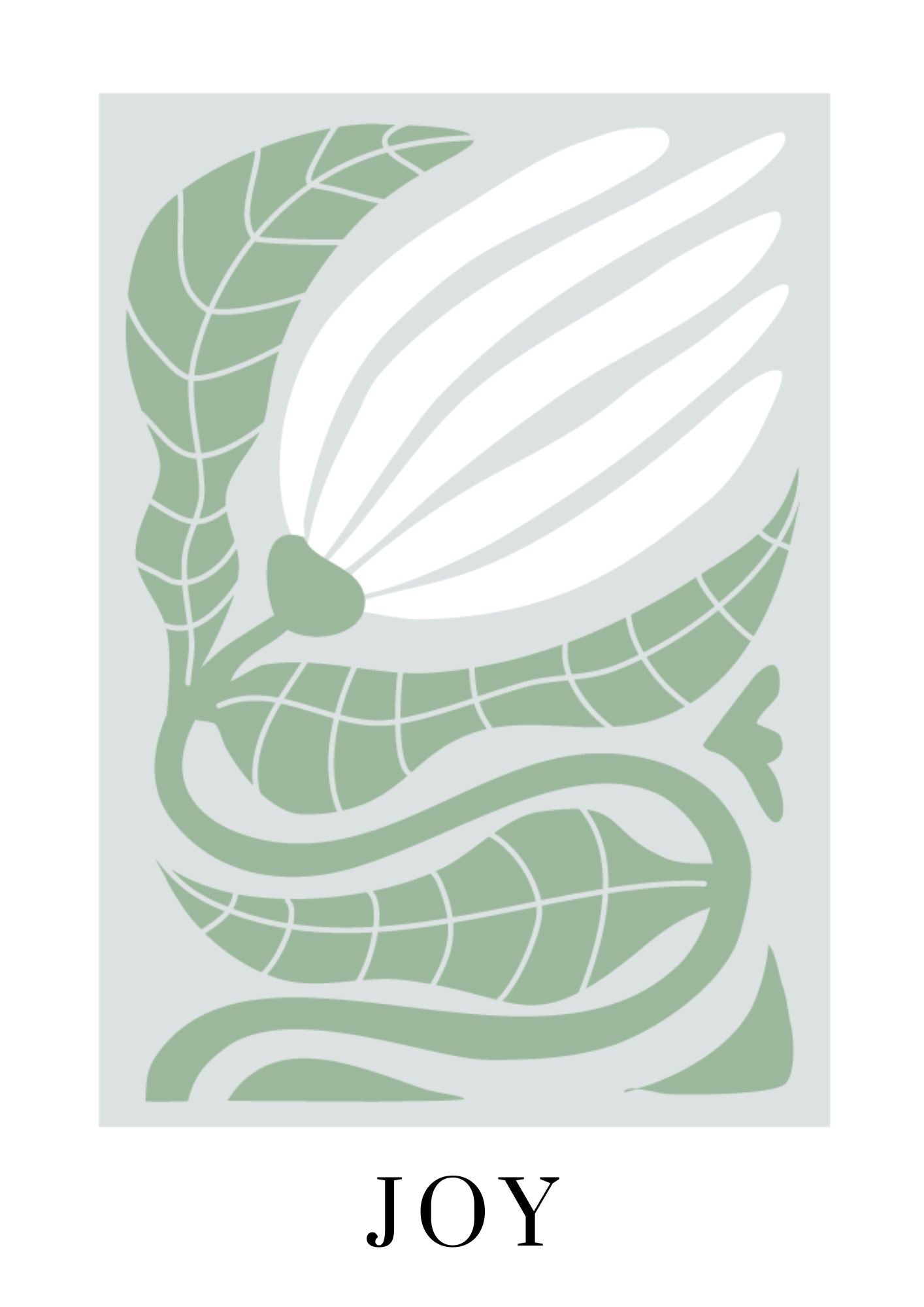 Serenity Leaves Joy Art Print Wall Art Print Great Functional Goods 