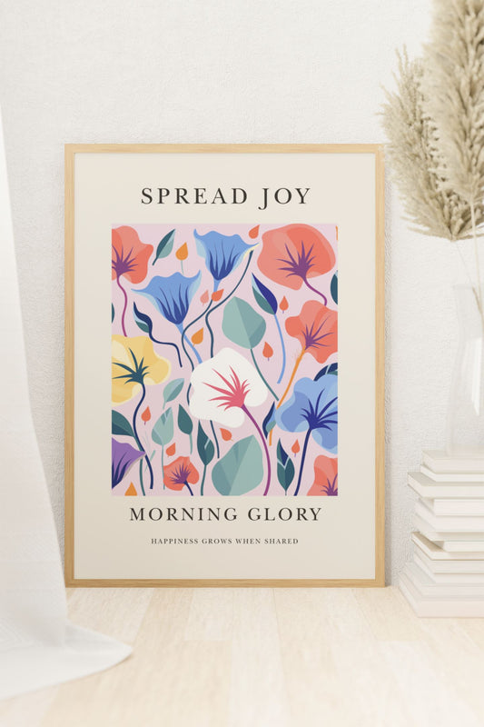 Spread Joy Morning Glory Art Print Wall Art Print Great Functional Goods 