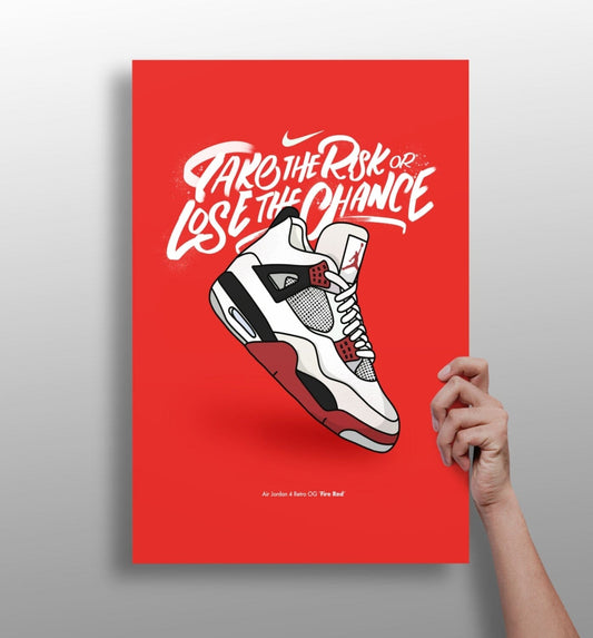 Take The Risk Aluminum Print Wall Decoration Insigne 