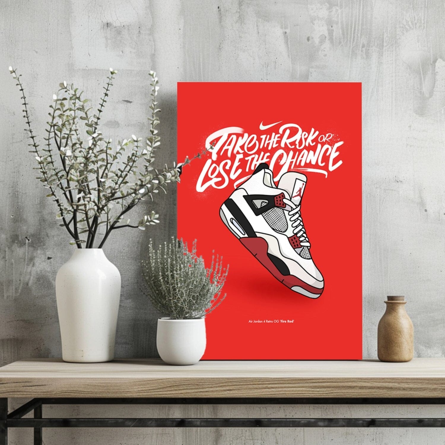 Take The Risk Aluminum Print Wall Decoration Insigne 