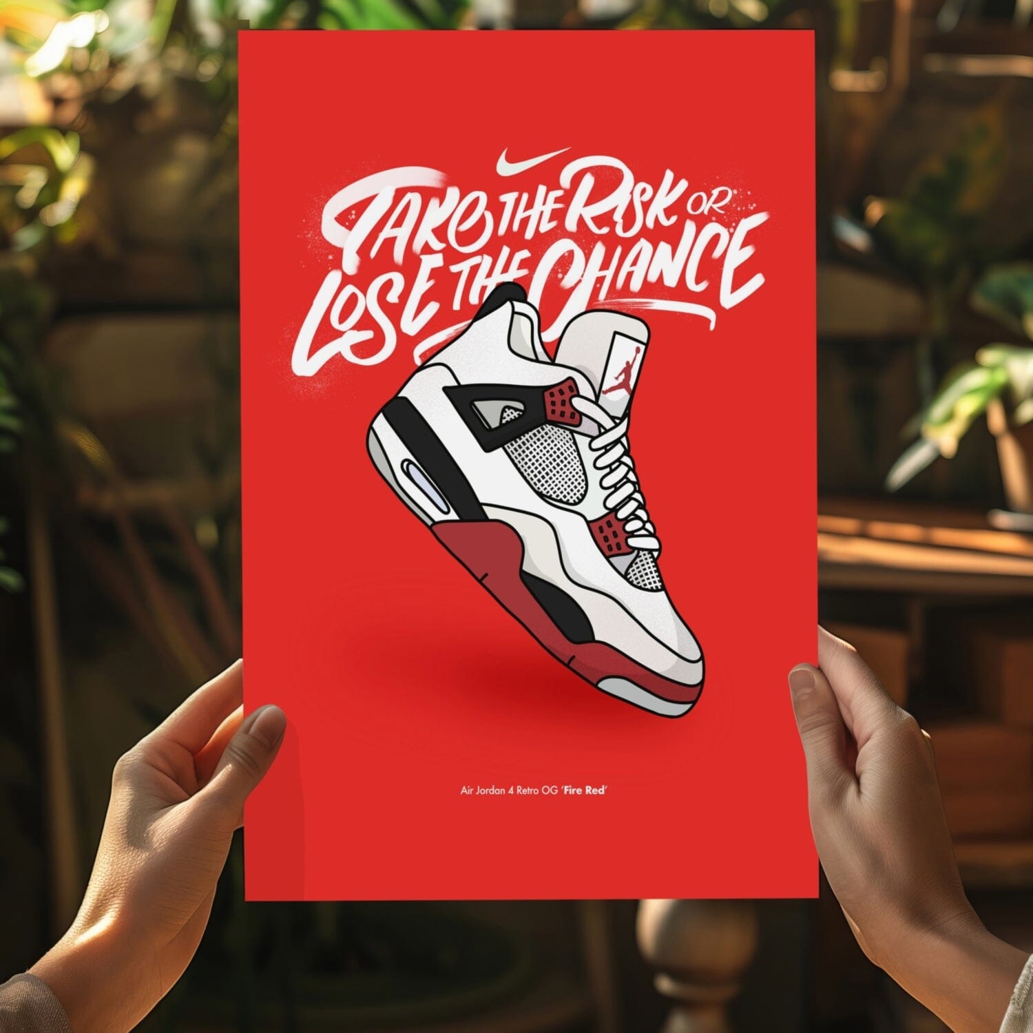 Take The Risk Aluminum Print Wall Decoration Insigne 