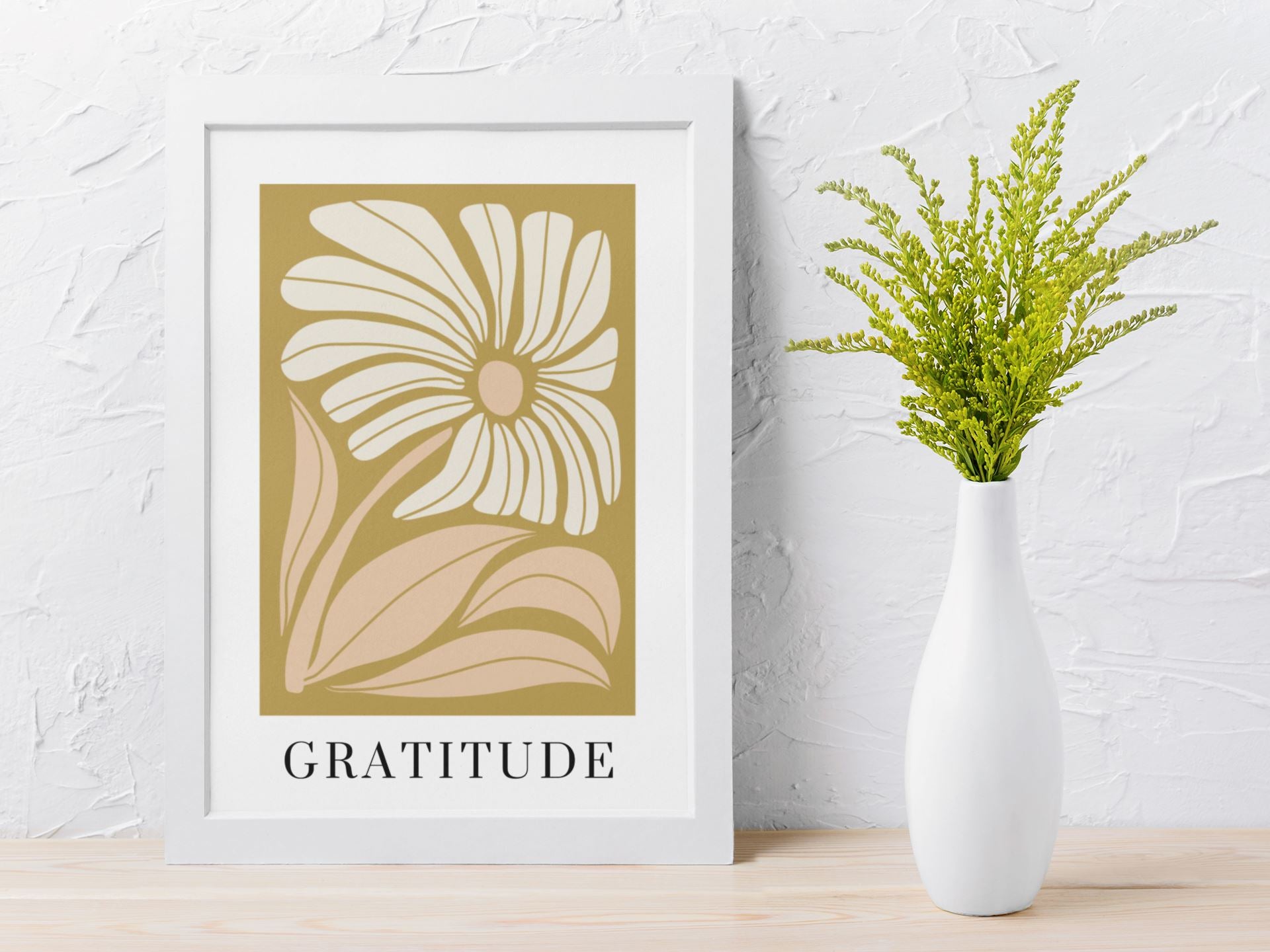 Thankful Flora Elegance Art Print Wall Art Print Great Functional Goods 