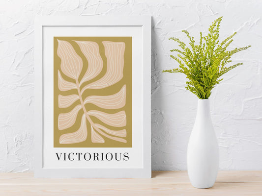 Victorious Leaf Silhouette Art Print Wall Art Print Great Functional Goods 